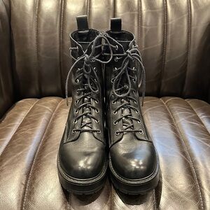 Steve Madden Black Combat Boots